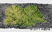 Satellite Panoramic Map of Chicheng, desaturated