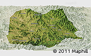 Satellite Panoramic Map of Chicheng, lighten