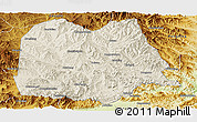 Shaded Relief Panoramic Map of Chicheng, physical outside