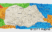 Shaded Relief Panoramic Map of Chicheng, political outside