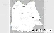 Gray Simple Map of Chicheng, single color outside
