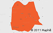 Political Simple Map of Chicheng, single color outside