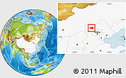 Physical Location Map of Chongli, highlighted country