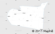 Silver Style Simple Map of Chongli, single color outside