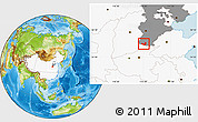 Physical Location Map of Ci Xian, highlighted country, highlighted parent region