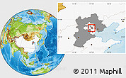 Physical Location Map of Dachang Hui Ac, highlighted country, highlighted parent region