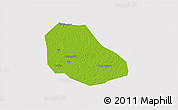 Physical 3D Map of Daming, cropped outside