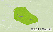 Physical 3D Map of Daming, lighten