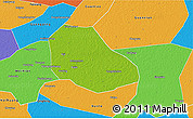 Physical 3D Map of Daming, political outside