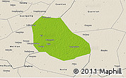 Physical 3D Map of Daming, shaded relief outside