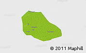 Physical 3D Map of Daming, single color outside