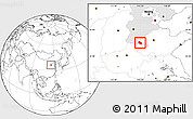 Blank Location Map of Daming, highlighted parent region