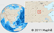 Shaded Relief Location Map of Daming