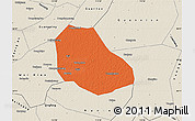 Political Map of Daming, shaded relief outside