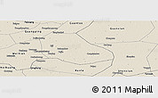 Shaded Relief Panoramic Map of Daming