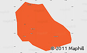 Political Simple Map of Daming, single color outside