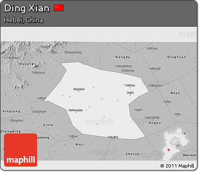 Gray 3D Map of Ding Xian