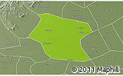 Physical 3D Map of Ding Xian, semi-desaturated