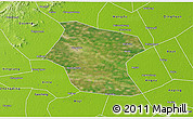 Satellite 3D Map of Ding Xian, physical outside