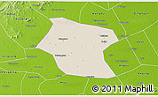 Shaded Relief 3D Map of Ding Xian, physical outside