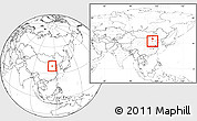 Blank Location Map of Ding Xian, within the entire country