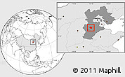 Blank Location Map of Ding Xian, highlighted country, highlighted parent region