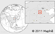 Blank Location Map of Ding Xian, highlighted country
