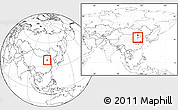 Blank Location Map of Ding Xian, highlighted parent region, within the entire country