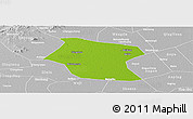 Physical Panoramic Map of Ding Xian, lighten, desaturated