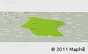 Physical Panoramic Map of Ding Xian, lighten, semi-desaturated