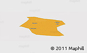Political Panoramic Map of Ding Xian, single color outside