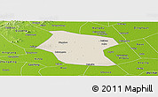 Shaded Relief Panoramic Map of Ding Xian, physical outside