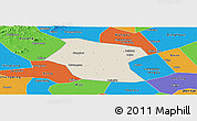 Shaded Relief Panoramic Map of Ding Xian, political outside