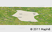 Shaded Relief Panoramic Map of Ding Xian, satellite outside