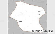 Gray Simple Map of Ding Xian, cropped outside