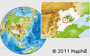 Physical Location Map of Dingxing, highlighted parent region