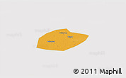 Political 3D Map of Feixiang, cropped outside