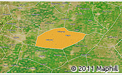 Political 3D Map of Feixiang, satellite outside