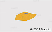 Political 3D Map of Feixiang, single color outside