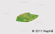 Satellite 3D Map of Feixiang, cropped outside