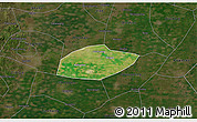 Satellite 3D Map of Feixiang, darken