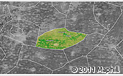 Satellite 3D Map of Feixiang, desaturated