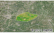 Satellite 3D Map of Feixiang, semi-desaturated