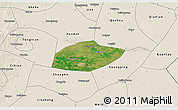 Satellite 3D Map of Feixiang, shaded relief outside