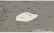 Shaded Relief 3D Map of Feixiang, darken