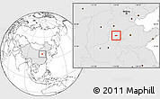 Blank Location Map of Feixiang, highlighted country