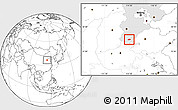 Blank Location Map of Feixiang, highlighted parent region