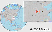 Gray Location Map of Feixiang