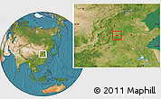 Satellite Location Map of Feixiang