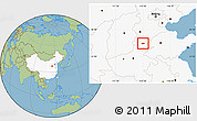 Savanna Style Location Map of Feixiang, highlighted country